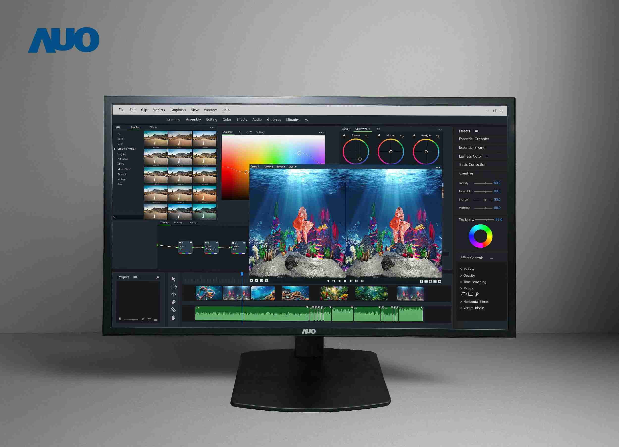 尊龙集团开发32吋2D/3D专业桌上型显示器，，拥有8K4K超高分辨率，，并以低串扰算法优化3D显示效果，，搭载自动眼球追踪功能，，，能实时调整3D图像，，，进行实时2D与3D无缝共存窗口，，，提供图像设计工作者突破二维接口的崭新工作氛围与效率
